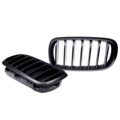 Matt Schwarz Einzellinie Frontgrill passend für BMW X5 X6 2013-2018