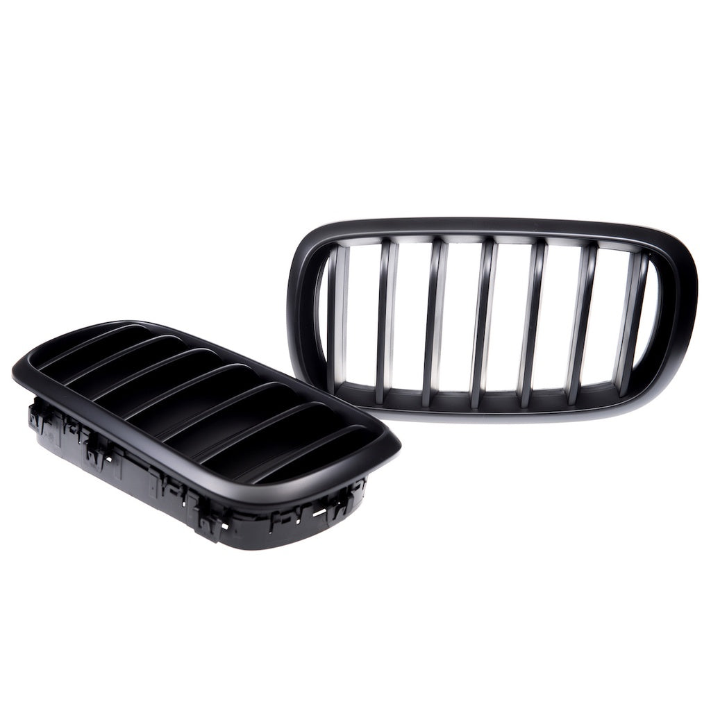 Sport Kühlergrill Set Matt Schwarz für BMW X5/X6 und Silber für AUDI Q5 Modell 2020