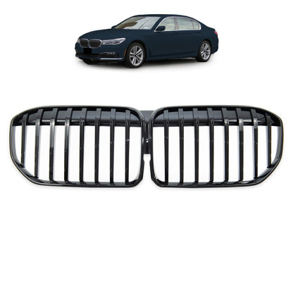 Hochglanz Schwarz Single Line Grill passend für BMW 7er G11 G12 2019-2022