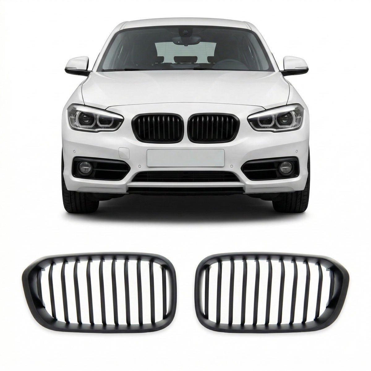 Sportgrill Einzelleiste Matt Schwarz passend für BMW 1 F20/F21 2015-2019