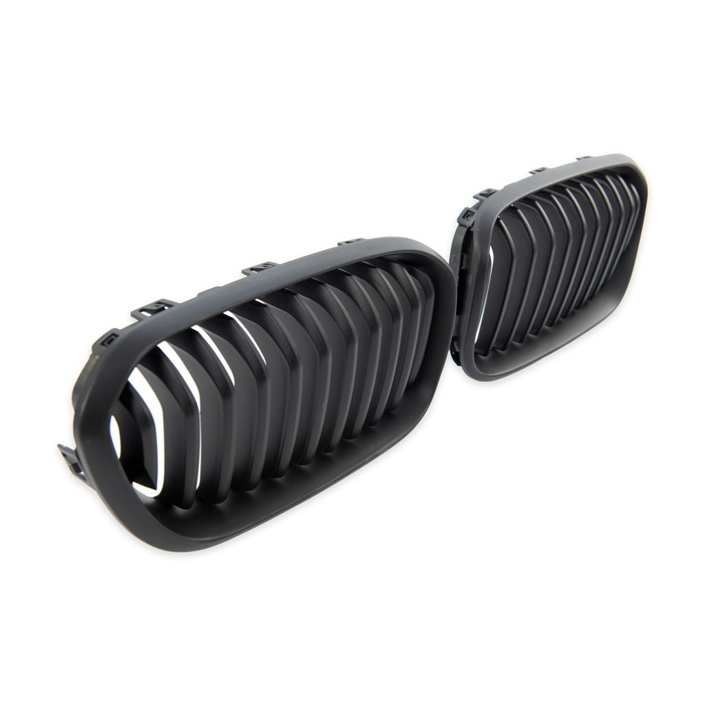 Sport Kühlergrill Single Line Matt Schwarz für BMW 1 F20 F21 Facelift 2015-2019
