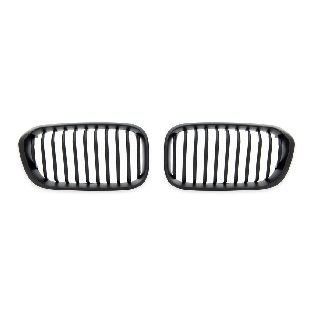 Sport Kühlergrill Single Line Matt Schwarz für BMW 1 F20 F21 Facelift 2015-2019