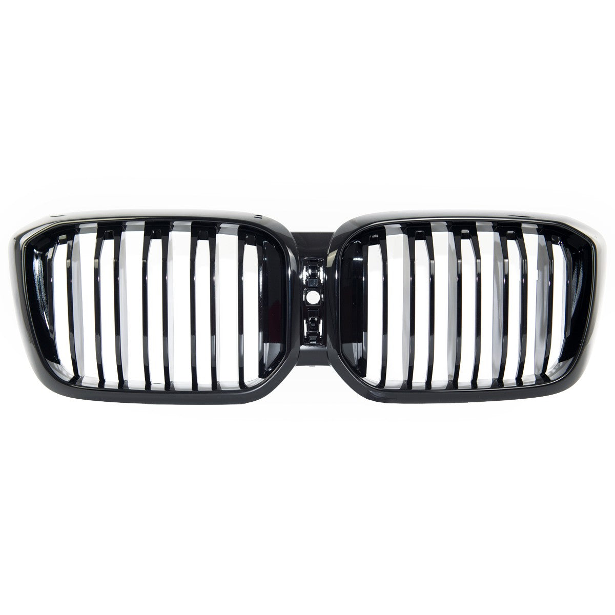 Frontgrill Hochglanz Schwarz Doppellinie passend für BMW X3 G01 X4 G02 2021+