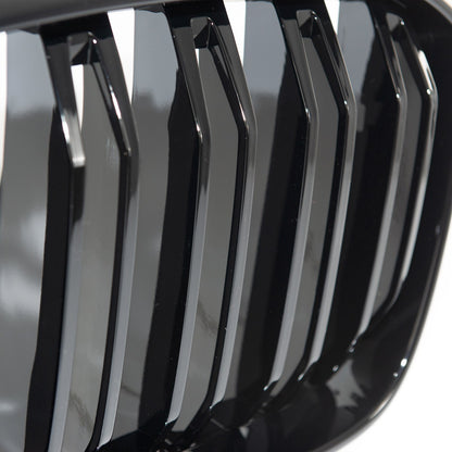 Frontgrill Hochglanz Schwarz Doppellinie passend für BMW X3 G01 X4 G02 2021+