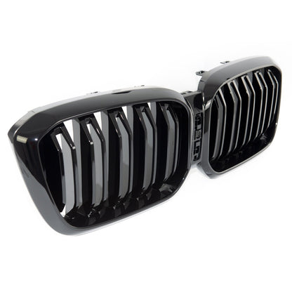 Frontgrill Hochglanz Schwarz Doppellinie passend für BMW X3 G01 X4 G02 2021+