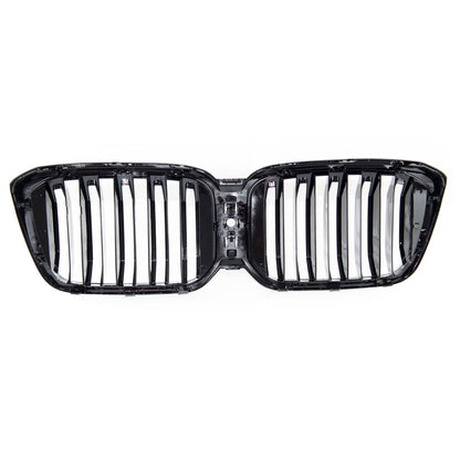 Frontgrill Hochglanz Schwarz Doppellinie passend für BMW X3 G01 X4 G02 2021+