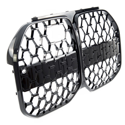 Hochglanz Schwarz Frontgrill mit ACC passend für BMW 4er G26 2021+