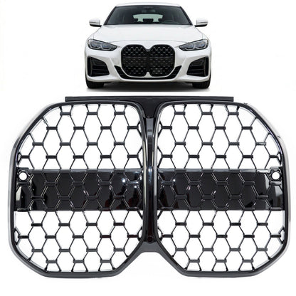 Frontgrill Hochglanz Schwarz passend für BMW 4er G26 Gran Coupe 2021->>