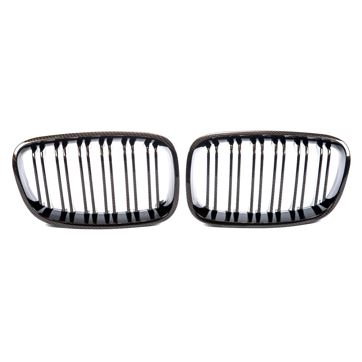BM200840CBD - Sportgrill Doppellinie Carbon-Optik passend für BMW 1 (F20, F21) Hatchback Pre-Facelift 2011-2015