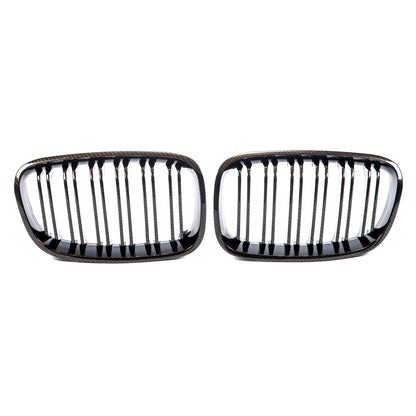 BM200840CBD - Sportgrill Doppellinie Carbon-Optik passend für BMW 1 (F20, F21) Hatchback Pre-Facelift 2011-2015