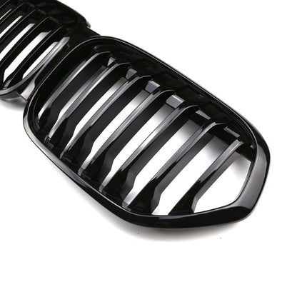 Kühlergrill Glanz Schwarz Einzelne Linie für BMW X1 F48 Facelift 2019-2022