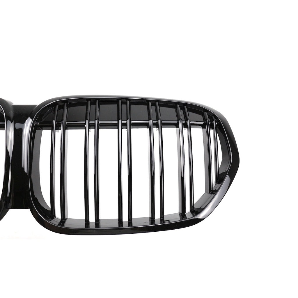 Sport Kühlergrill Doppel Linie Glänzend Schwarz für BMW X1 F48 LCI Facelift 2019-2022