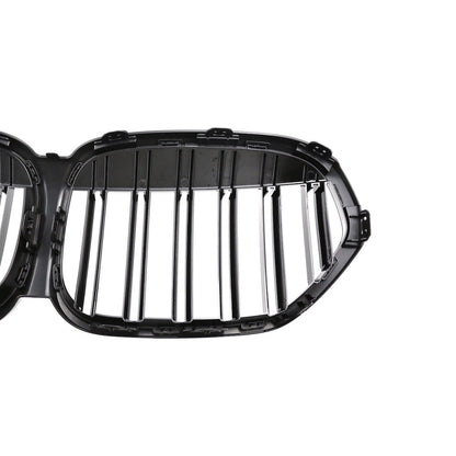 Sport Kühlergrill Doppel Linie Glänzend Schwarz für BMW X1 F48 LCI Facelift 2019-2022