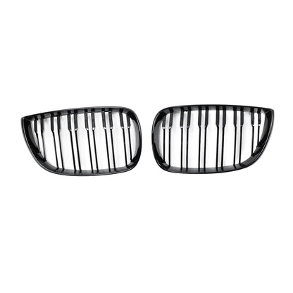 Sportgrill Hochglanz Schwarz Dual Line passend für BMW 1er E81 E87 2004-2007