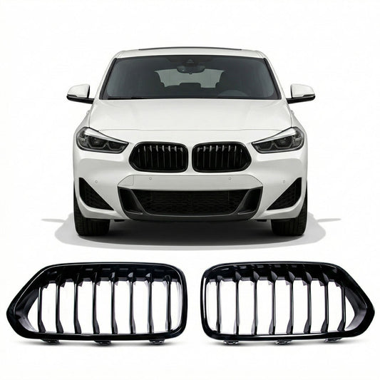 Sportgrill Hochglanz Schwarz passend für BMW X2 F39 2017-2023