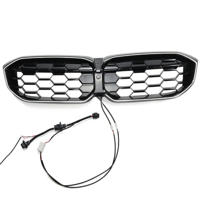 LED Diamant Hochglanz Schwarz Grill passend für BMW 3er G20 LCI 2023+
