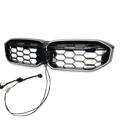 LED Diamant Hochglanz Schwarz Grill passend für BMW 3er G20 LCI 2023+