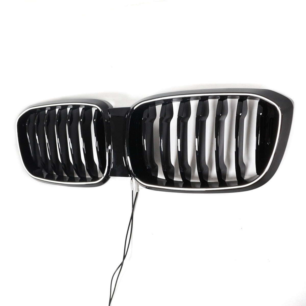 LED Einzelstreben Hochglanz Schwarz Grill passend für BMW X3 G01 2018-2021