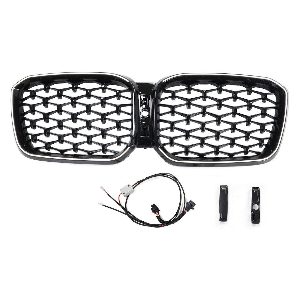 LED Diamant Hochglanz Schwarz Grill passend für BMW X3 G01 LCI 2023+