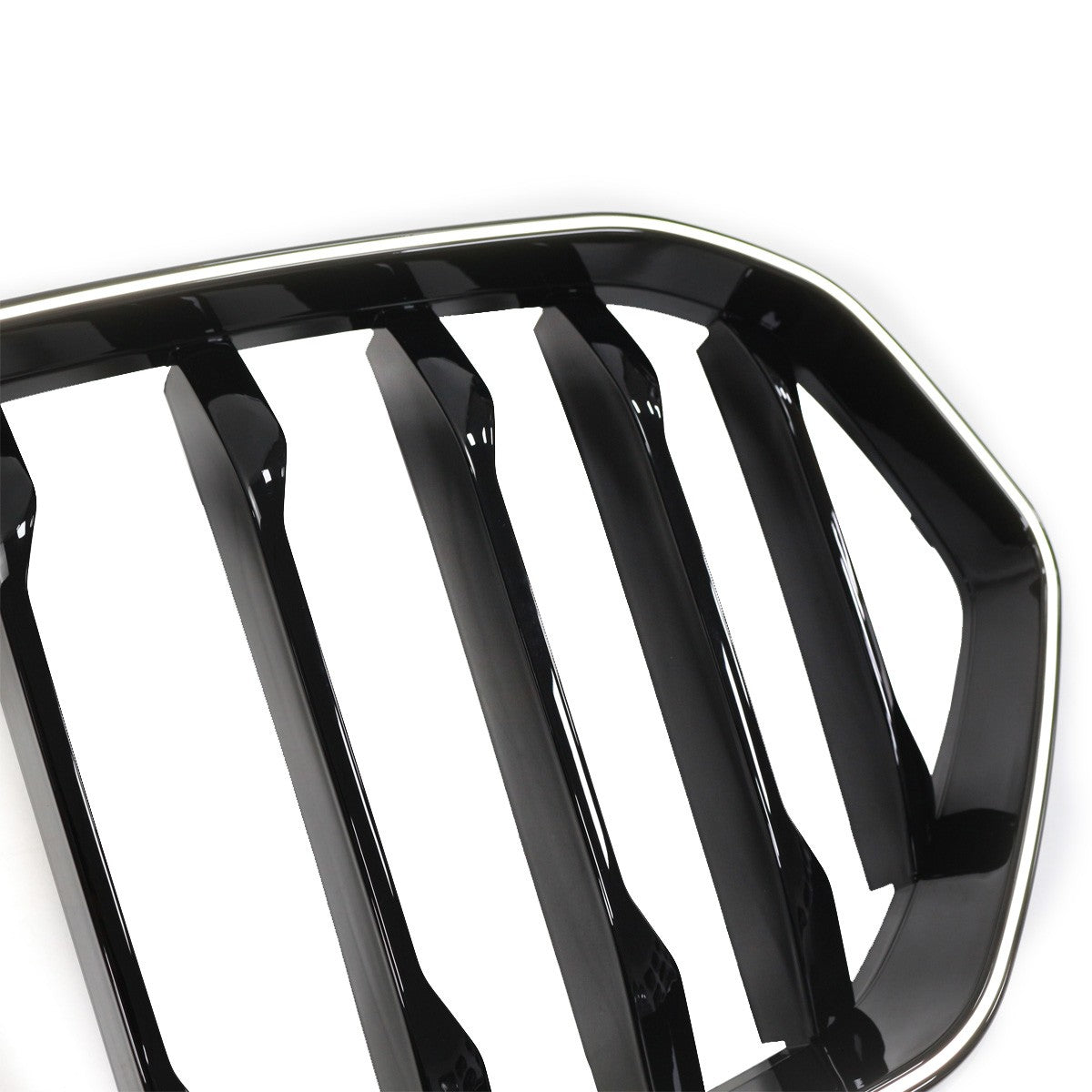 LED Einzelstreben Hochglanz Schwarz Grill passend für BMW X6 G06 2019-2023