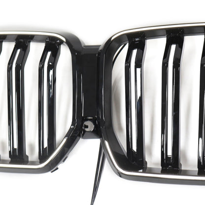 LED Doppelstreben Hochglanz Schwarz Grill passend für BMW X6 G06 2019-2023