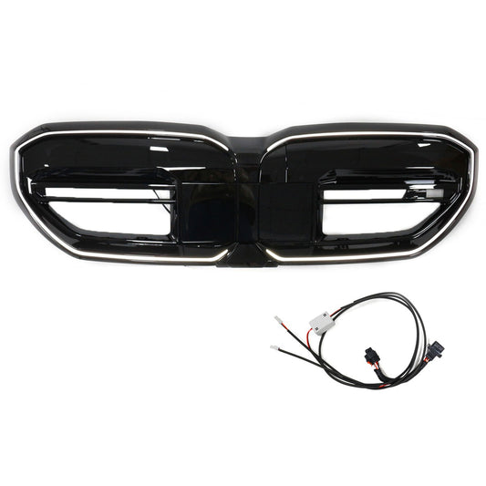 LED Hochglanz Schwarz Frontgrill passend für BMW 5er G60 2024+