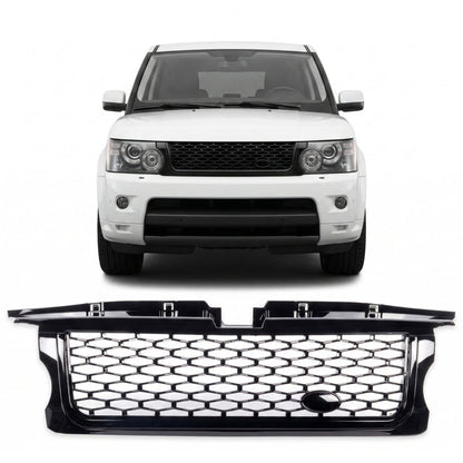 Kühlergrill Hochglanz Schwarz passend für Range Rover Sport (L320) 2005-2009