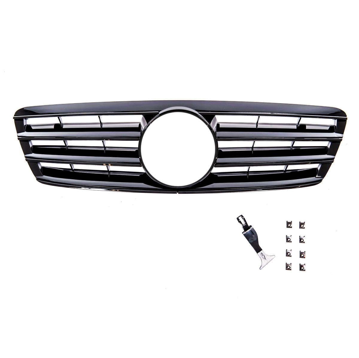 Hochglanz Schwarz Frontgrill passend für Mercedes C-Klasse W203 2000-2007