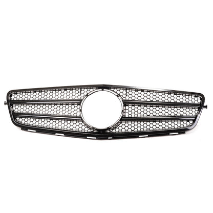 Hochglanz Schwarz Frontgrill passend für Mercedes C-Klasse W204 S204 2007-2011