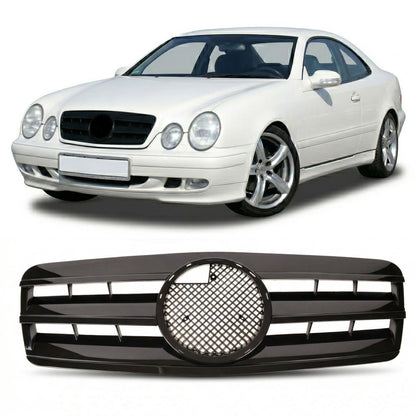 Sportgrill Hochglanz Schwarz passend für Mercedes CLK W208 1997-2002