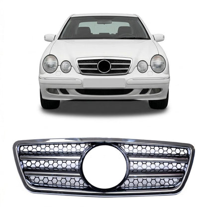 Sportgrill Chrom & Schwarz passend für Mercedes E-Klasse W210 1999-2002