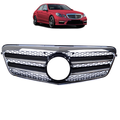 Frontgrill Chrom & Schwarz passend für Mercedes E-Klasse W212 2009-2013