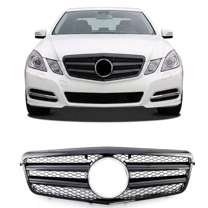 Frontgrill Hochglanz Schwarz passend für Mercedes E-Klasse W212 Limousine 2009-2013