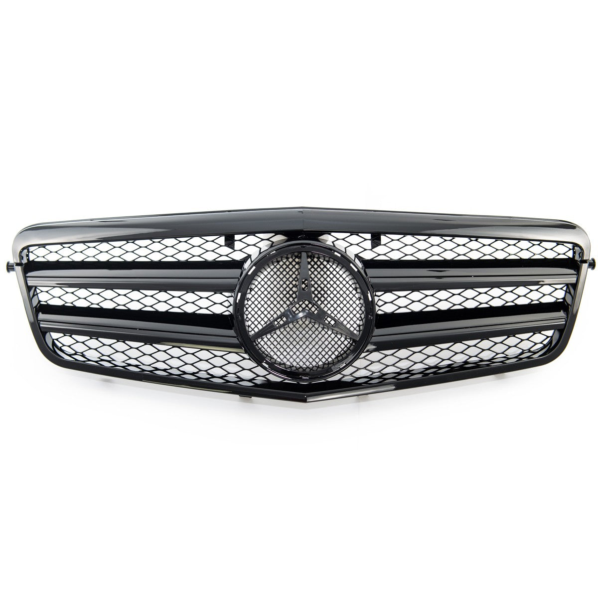 Frontgrill Hochglanz Schwarz passend für Mercedes E-Klasse W212 Limousine 2009-2013