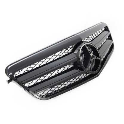 Frontgrill Hochglanz Schwarz passend für Mercedes E-Klasse W212 Limousine 2009-2013