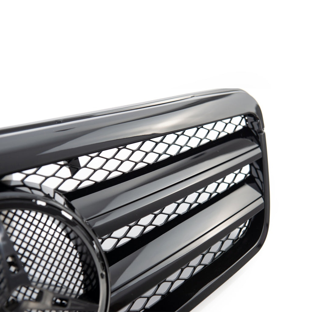 Sport Kühlergrill Chrom Silber für Mercedes SL R129 1989-2001 Modellnummer GRIMB0051