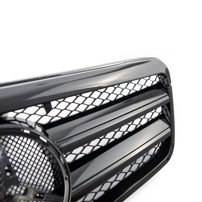 Sport Kühlergrill Chrom Silber für Mercedes SL R129 1989-2001 Modellnummer GRIMB0051