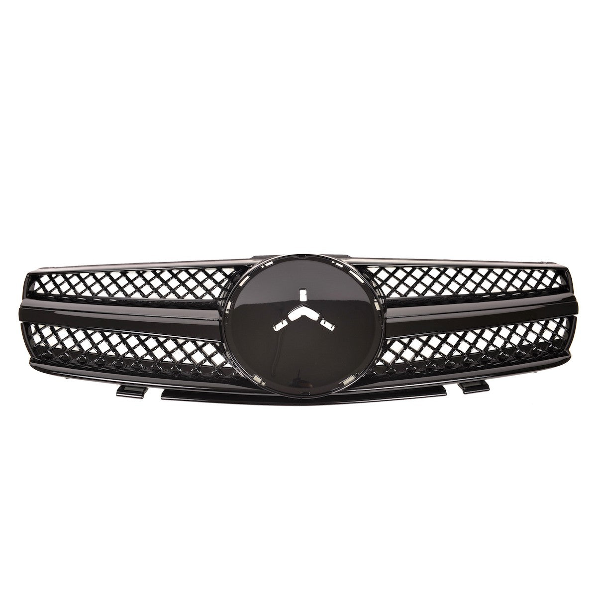 Kühlergrill Hochglanz Schwarz passend für Mercedes SL R230 2001-2006