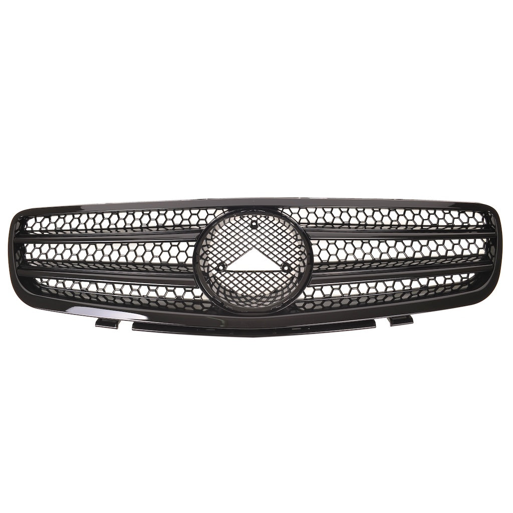 Sport Kühlergrill Gloss Black für Mercedes SL R230 Pre-Facelift 2001-2006