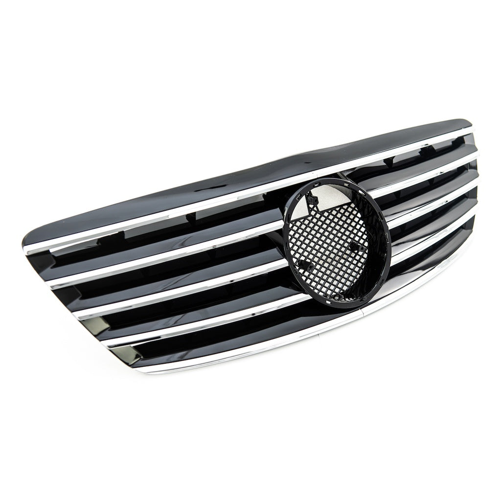 Sport Kühlergrill Chrom Schwarz für Mercedes S-Klasse W220 Facelift 2003-2005