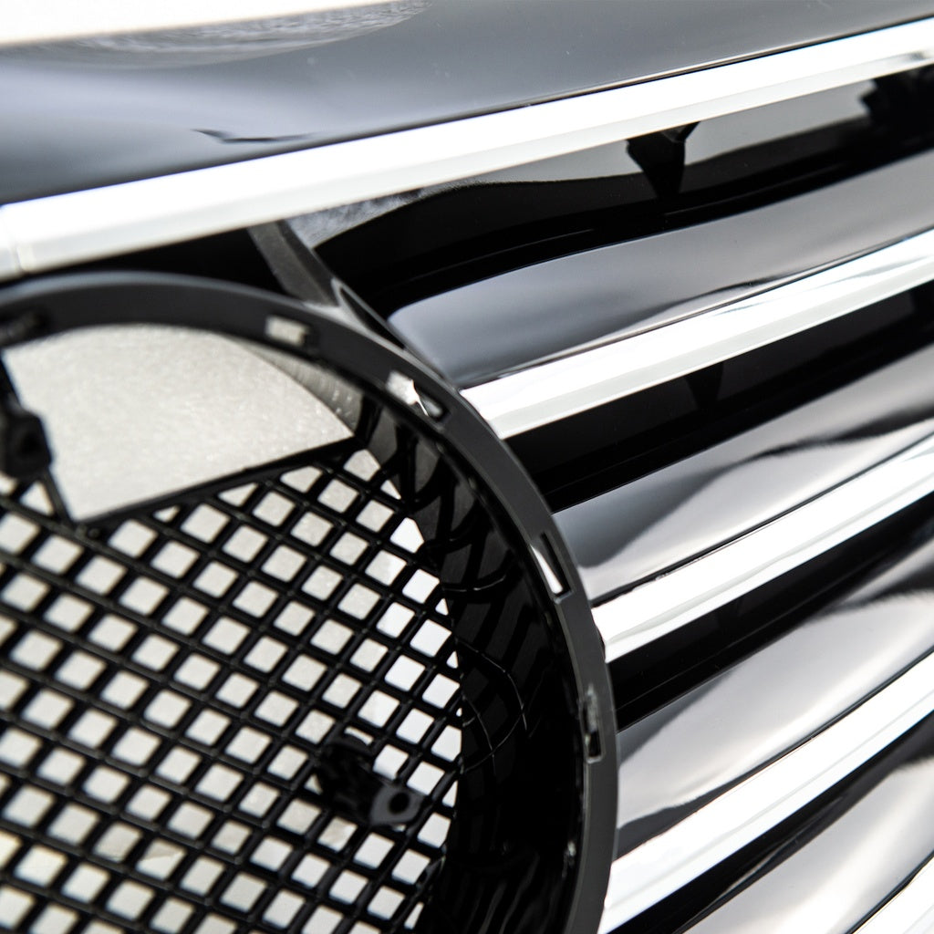 Sport Kühlergrill Chrom Schwarz für Mercedes S-Klasse W220 Facelift 2003-2005