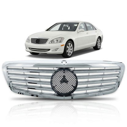 Sportgrill Chrom & Silber passend für Mercedes S-Klasse W221 2005-2009