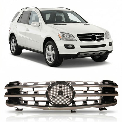 Chrom & Schwarz Grill passend für Mercedes M-Klasse W164 2005-2008