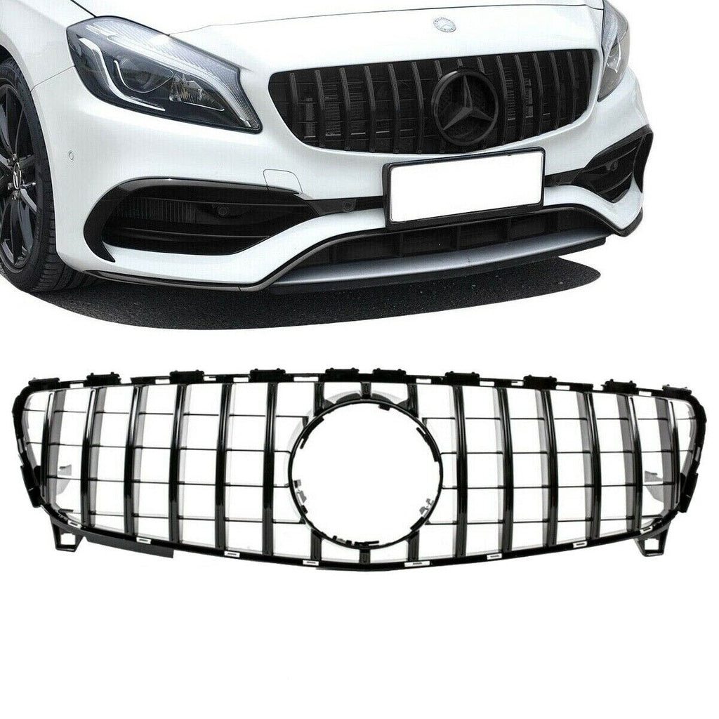 Kühlergrill Gloss Black für MERCEDES A-Klasse W176 Facelift 2015-2018 Panamericana GT