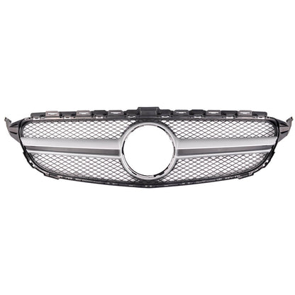 Frontgrill Silber passend für Mercedes C-Klasse W205 Cabrio 2014-2018
