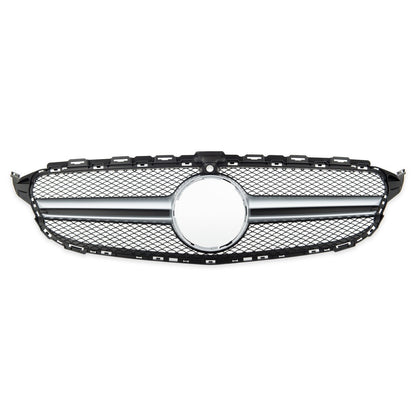 Frontgrill Silber Kamera passend für Mercedes C-Klasse W205 2014-2018