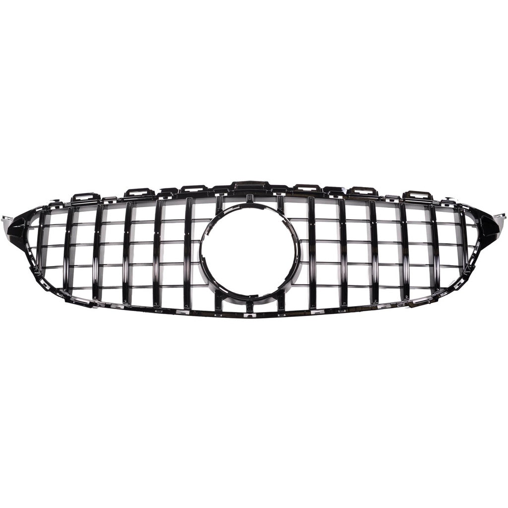 Sport Kühlergrill GT Glänzend Schwarz MERCEDES C-Klasse W205 Modell 2014-2021