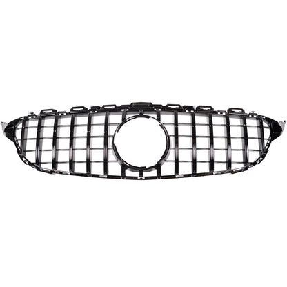 Sport Kühlergrill GT Glänzend Schwarz MERCEDES C-Klasse W205 Modell 2014-2021
