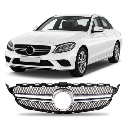 Frontgrill Silber passend für Mercedes C-Klasse W205 2018-2021
