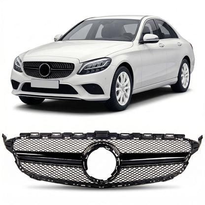 Frontgrill Schwarz passend für Mercedes C-Klasse W205 2018-2021